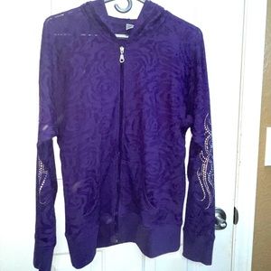 Toppy T Easy Fit Size Large Purple Hoodie